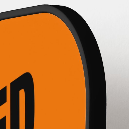 Doorgaan met waarschuwingsteken pickleball paddle (Links Detail)