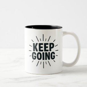Doorgaan – Motivatie Mok minimalistisch ontwerp