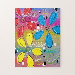 Doorgaan naar je geloof legpuzzel