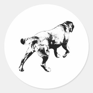 Doorgaan, oktober hond ronde sticker