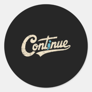 Doorgaan Semicolon Positieve boodschap Geestelijke Ronde Sticker