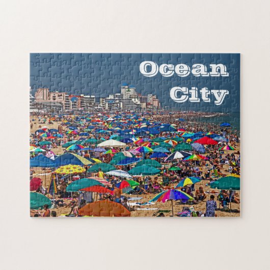 Doorgekruist strand in Ocean City Jigzaag Puzzle Legpuzzel (Horizontaal)
