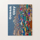 Doorgekruist strand in Ocean City Jigzaag Puzzle Legpuzzel (Verticaal)