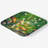 Doorgesluisde paddenstoelen papieren bordje (Gebogen)