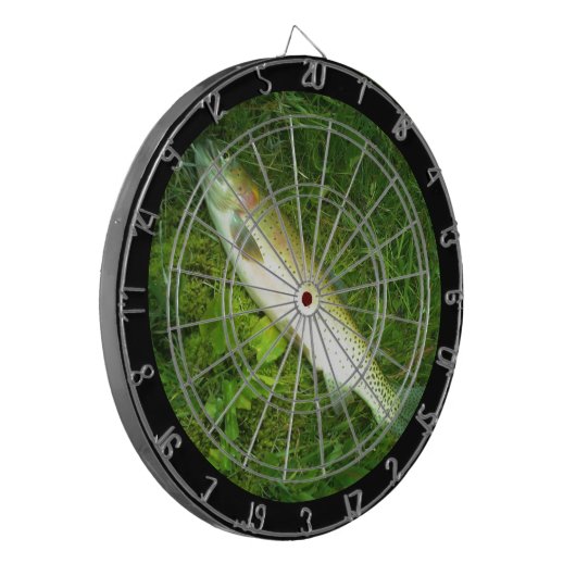 doorgesneden keelforel, stuurdartbord voor vlieg dartbord (Voorkant Links)