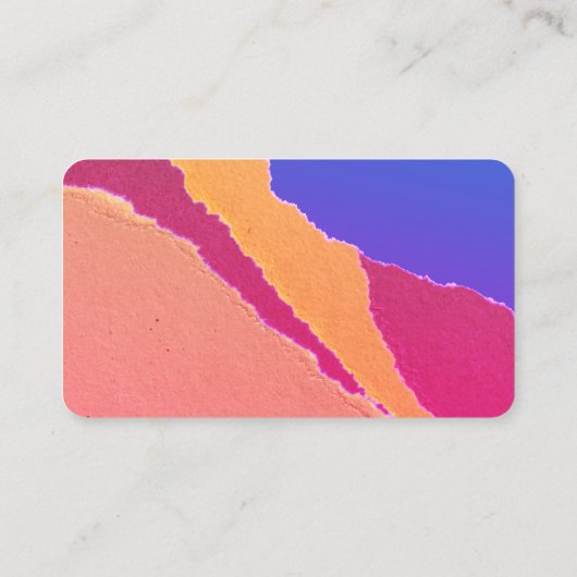 doorgewinterd, modern oranje paars roze visitekaartje (Achterkant)