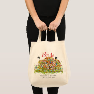 Doorgewinterde bosbruid of bruidbruid tote bag