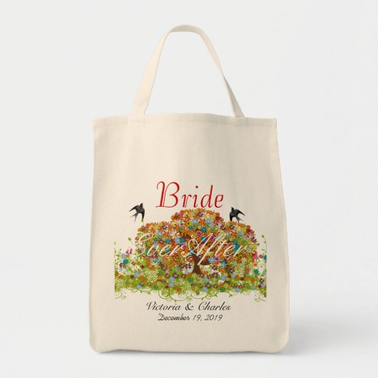 Doorgewinterde bosbruid of bruidbruid tote bag (Voorkant)