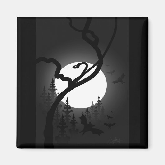 Doorgewinterde nacht magneet (Voorkant)