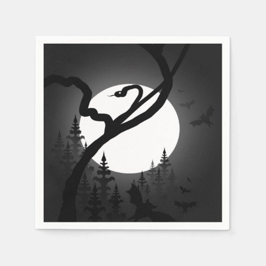 Doorgewinterde nacht servetten (Voorkant)