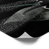 doorgewinterde nachten blauwe poster (Hoek)