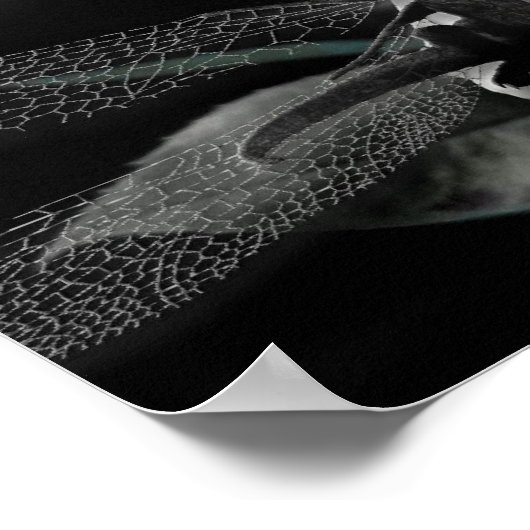 doorgewinterde nachten blauwe poster (Hoek)