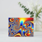 Doorglippen - Fractale kunst Briefkaart (Staand voorkant)