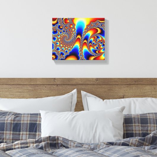 Doorglippen - Fractale kunst Canvas Afdruk (Insitu (Slaapkamer))