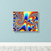 Doorglippen - Fractale kunst Canvas Afdruk (Insitu (Houten vloer))