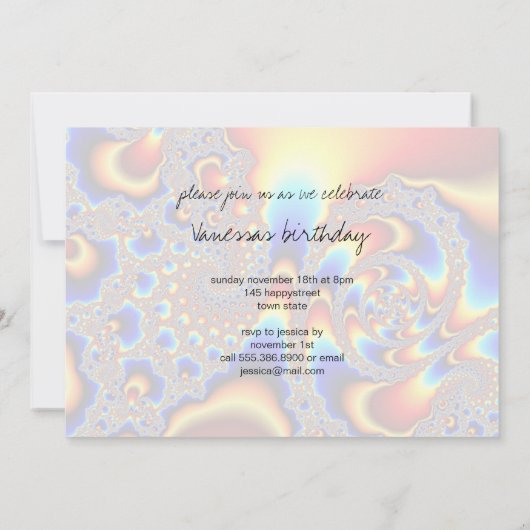 Doorglippen - Fractale kunst Kaart (Achterkant)