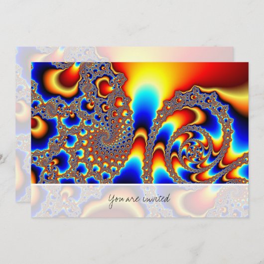 Doorglippen - Fractale kunst Kaart (Voorkant / Achterkant)