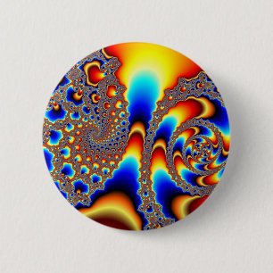 Doorglippen - Fractale kunst Ronde Button 5,7 Cm