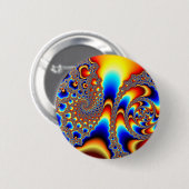 Doorglippen - Fractale kunst Ronde Button 5,7 Cm (Voorkant /achterkant)