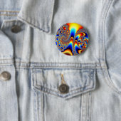 Doorglippen - Fractale kunst Ronde Button 5,7 Cm (In situ)