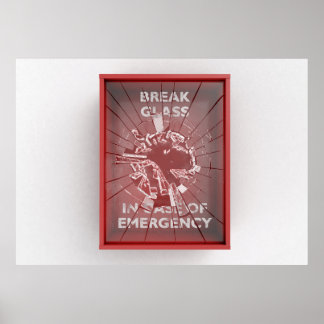 Doorhalen in het Hoesje van de rode nooddoos Poster