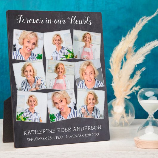 Doorheen in ons hart 9 Foto Collage Memorial Fotoplaat
