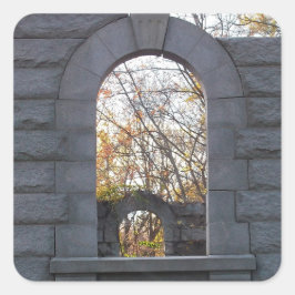 Doorkijkend Vierkante Sticker