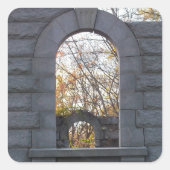 Doorkijkend Vierkante Sticker (Voorkant)