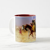 Doorkruisen van de woestijn tweekleurige koffiemok (Voorkant links)