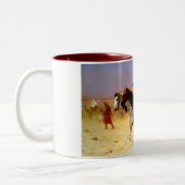Doorkruisen van de woestijn tweekleurige koffiemok (Links)
