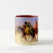 Doorkruisen van de woestijn tweekleurige koffiemok (Center)