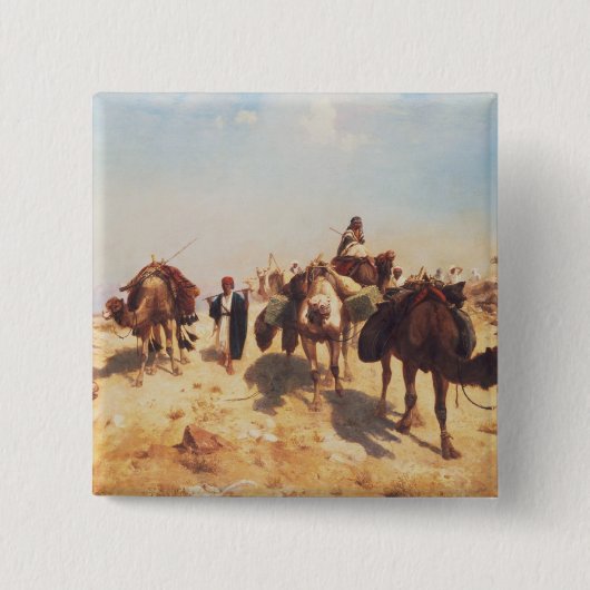 Doorkruisen van de woestijn vierkante button 5,1 cm (Voorkant)