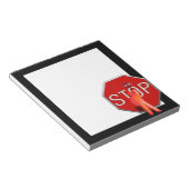 Doorkruising met stopteken notitieblok (Schuin)