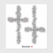 Doorkruist kruis sticker (Vel)