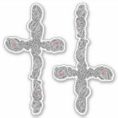 Doorkruist kruis sticker (Voorkant)