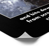 doorloop-en-beet-neer-hard-zoals-u-kunt poster (Hoek)