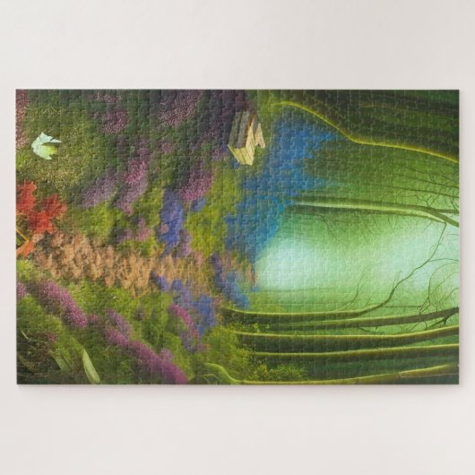 Doorlopen in het hout legpuzzel (Horizontaal)