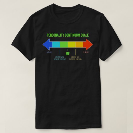 Doorlopend uitbreidbare Ambivert-persoonlijkheid T-shirt (Design voorkant)