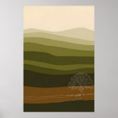 Doorlopende lijnboomillustratie poster (Voorkant)