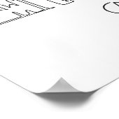 Doorlopende lijntekening van Grand Rapids Skyline Poster (Hoek)