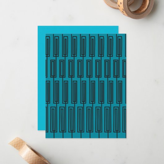 Doorlopende rechthoeken notitiekaartje (Voorkant / Achterkant in situ)