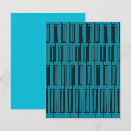 Doorlopende rechthoeken notitiekaartje (Voorkant / Achterkant)