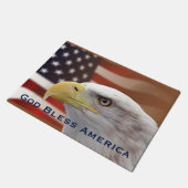 Doormat God zegene Amerika Eagle Flag Deurmat (Schuin)