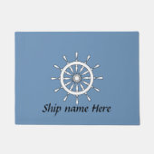 Doormat - Helm met scheepsnaam Deurmat (Voorkant)