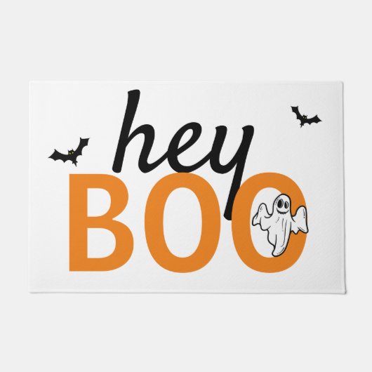Doormat - hey BOO Ghost/vleermuizen Deurmat (Voorkant)