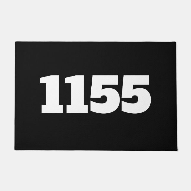 Doormat-huis flatcompartiment of werkplek zwart deurmat (Voorkant)