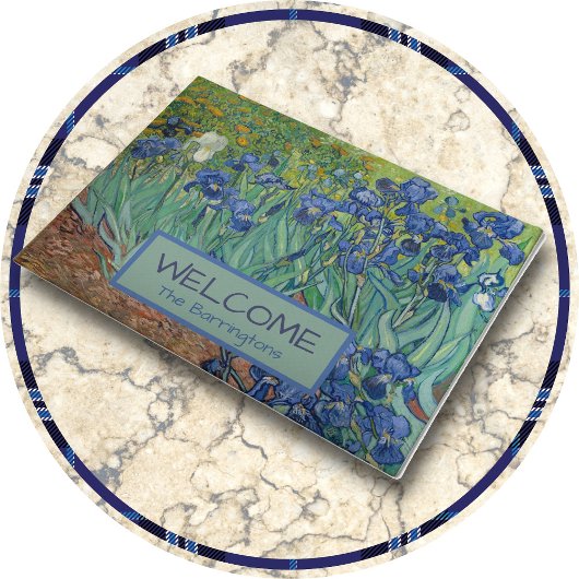 DOORMAT - Irises door Vincent van Gogh Deurmat