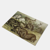 Doormat met groep  konijnen en konijnen deurmat (Schuin)