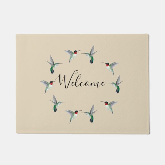 Doormat met roofluiers deurmat (Voorkant)