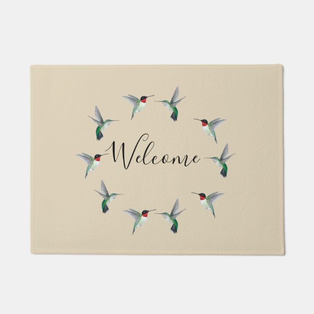 Doormat met roofluiers deurmat (Voorkant)